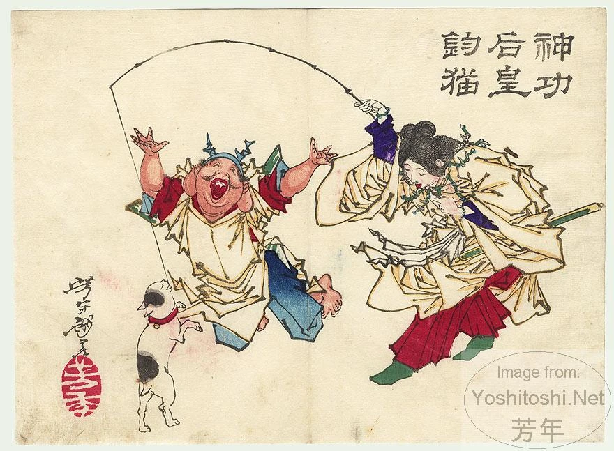 Empress Jingū Fishing for a Cat