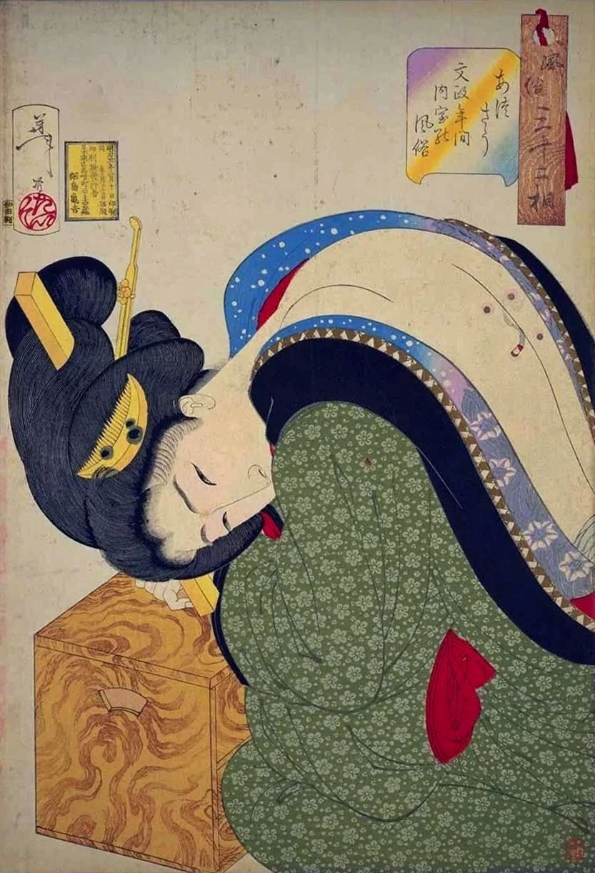 Hot: Habits of a wealthy housewife of the Bunsei era [1818-1830]