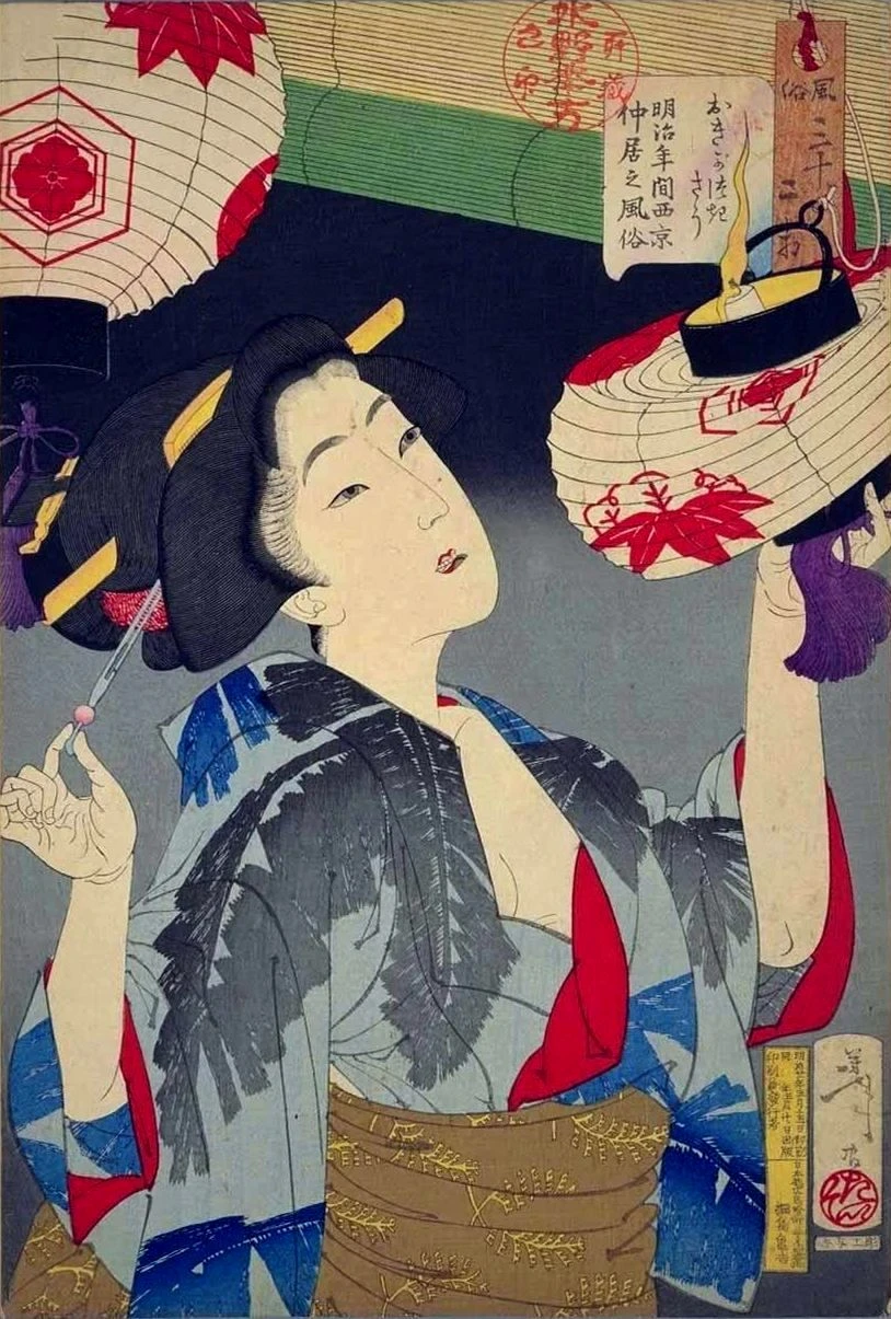 Observant: Habits of a waitress of Western Kyōto in the Meiji era [1868-1912]