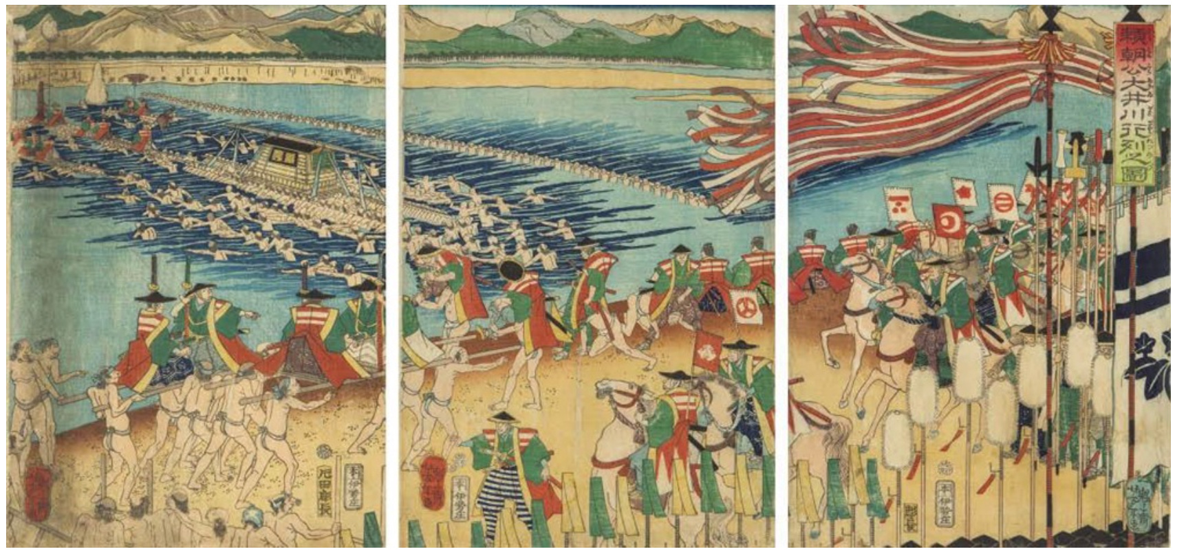 The procession of Lord Yoritomo at the Oi River