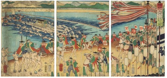 The procession of Lord Yoritomo at the Oi River