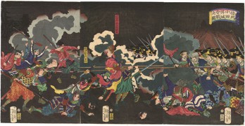 View of the battle at Odai Castle in Shinano Province