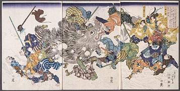 Yamamoto Kansuke kills the wild boar