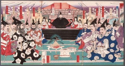 View of the great conference on the conquest of Korea